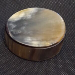 Vintage Oval Horn Trinket Box